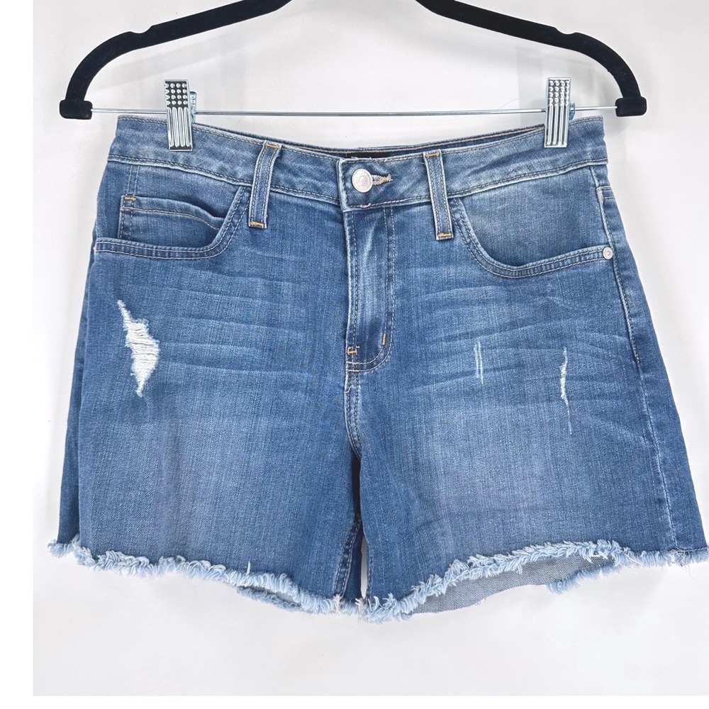 JUST BLACK DENIM Women's Size 26 Distressed Cut Off Frayed Hem Denim Shorts